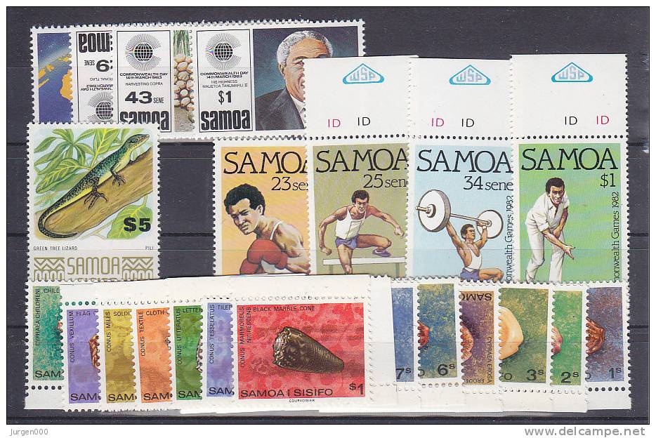 Nr 319, 380/394, 486/489, 494/497 **, Michel = 22 Euro (XX10945) - Samoa