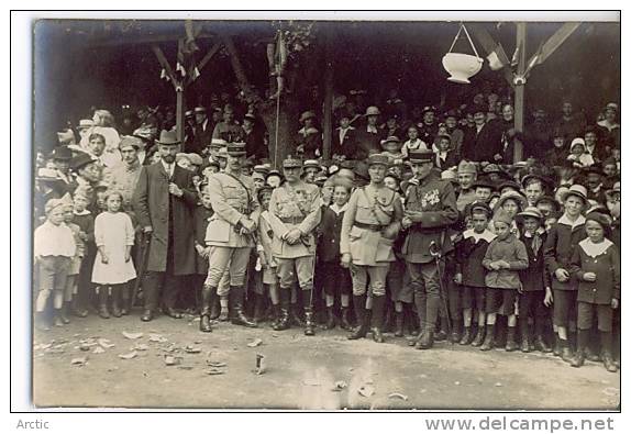 Sainte Marie Aux Mines Jeux De Gosses Devant Le Général Bourgeois Et Le Maire  14 Juillet 1919 - Sainte-Marie-aux-Mines