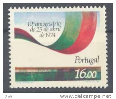 1984 Portogallo, Rivoluzione 25 Aprile 1974 , Serie Completa Nuova (**) - Ungebraucht