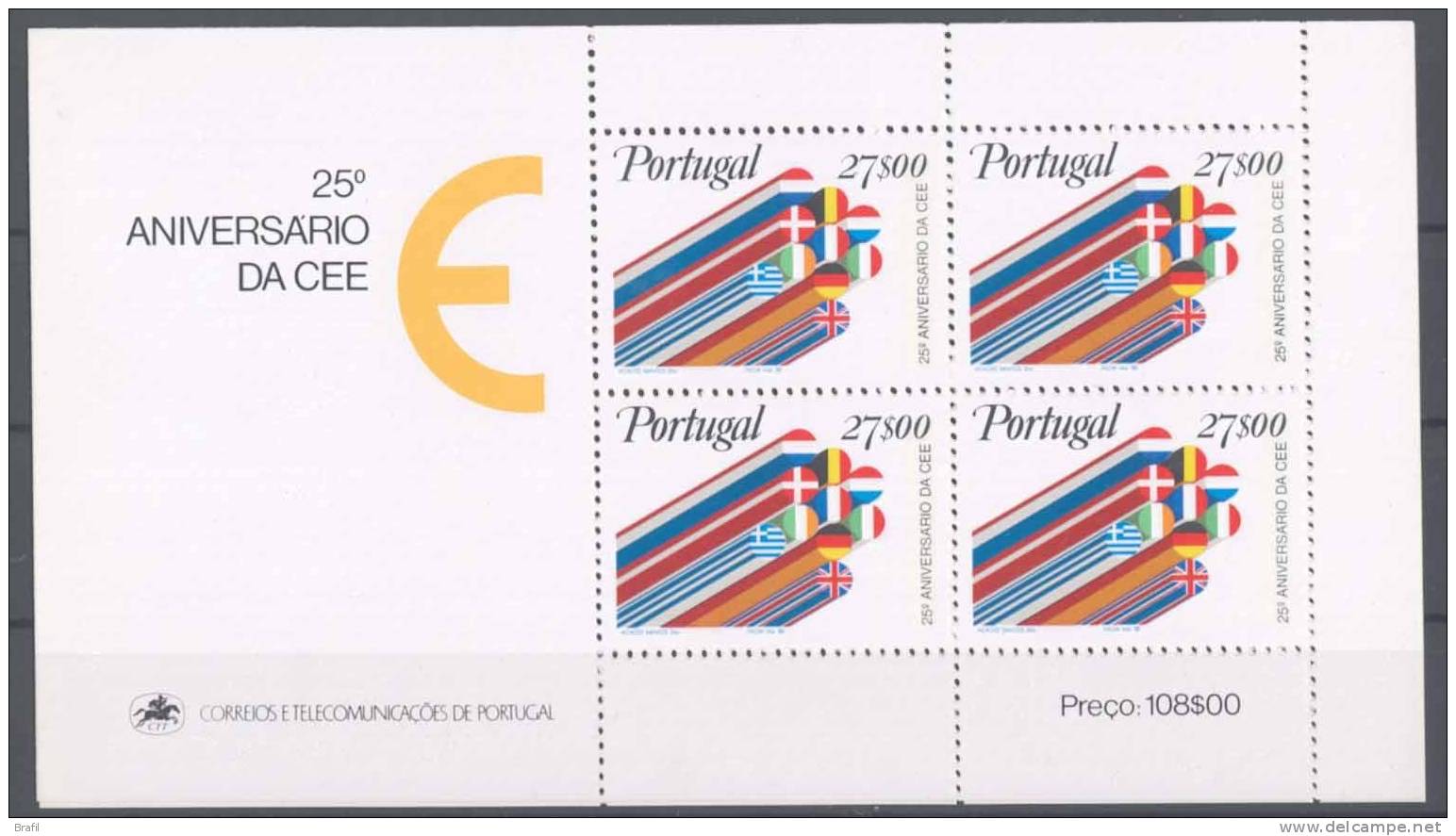 1982 Portogallo, Anniversario C.E.E. Foglietto , Serie Completa Nuova - Ungebraucht