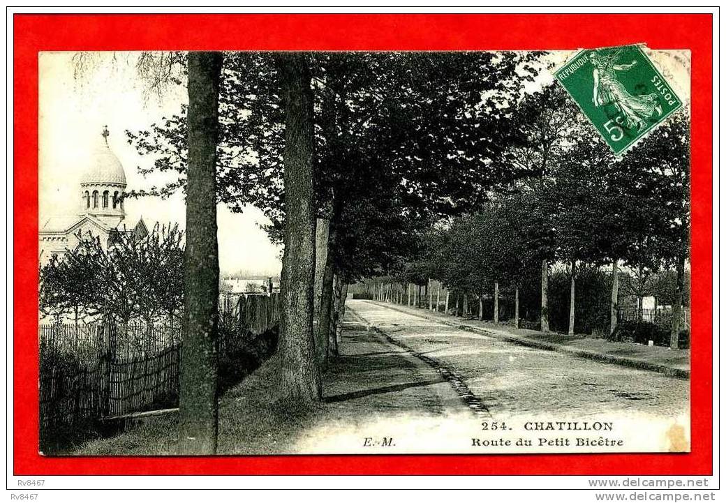 * CHATILLON-Route Du Petit Bicêtre(Carte Voyagée) - Châtillon