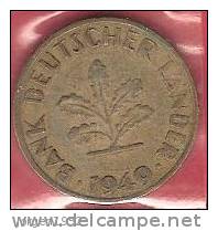 GERMANY  # 10 PFENNING  FROM YEAR 1949 - 10 Pfennig