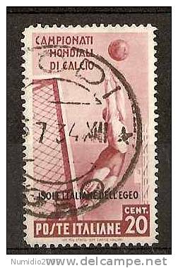 1934 EGEO USATO MONDIALI CALCIO 20 CENT - RR2702 - Ägäis