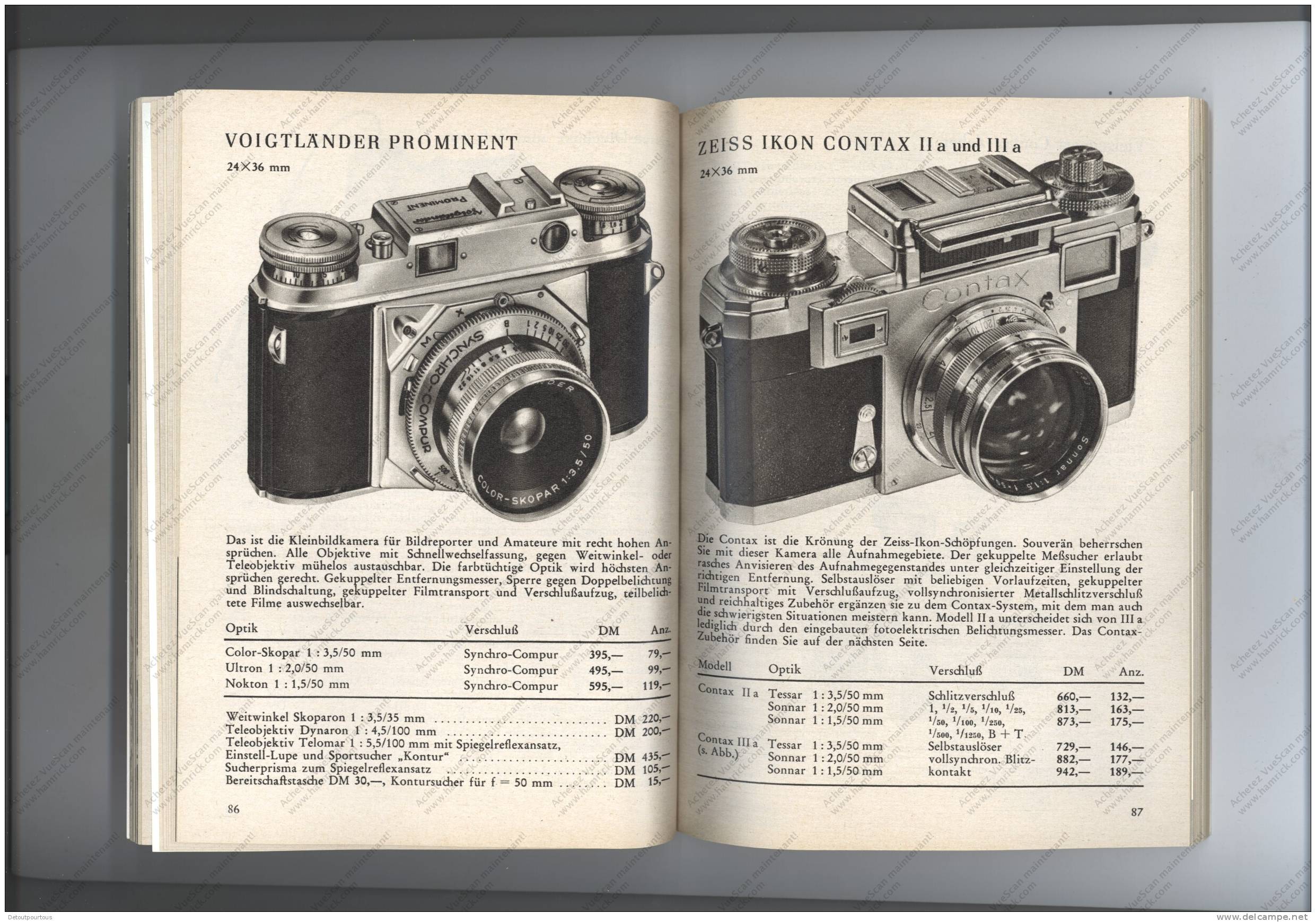 Catalogue Appareils photo Foto Kleiber Stuttgart Agfa to Zeiss Bilora Kodak Braun Voigtlander Robot Leica Rollei Contax