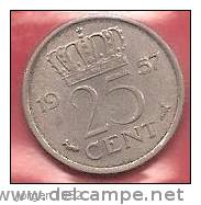 NETHERLANDS  #  25 CENTS FROM YEAR 1957 - 1948-1980 : Juliana