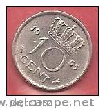 NETHERLANDS  #  10 CENTS FROM YEAR 1955 - 1948-1980 : Juliana