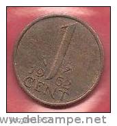 NETHERLANDS # 1 CENT FROM YEAR 1962 - 1948-1980 : Juliana