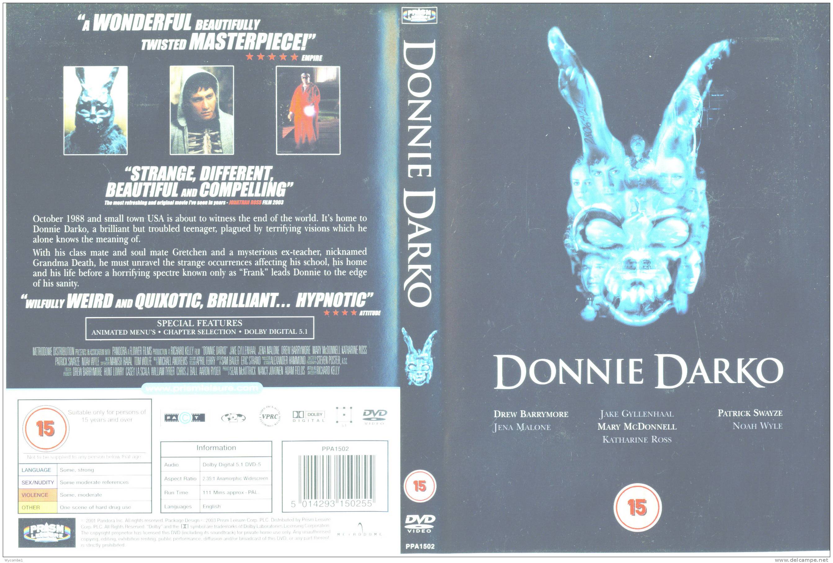 DONNIE DARKO - Patrick Swayze (Details In Scan) - Drama