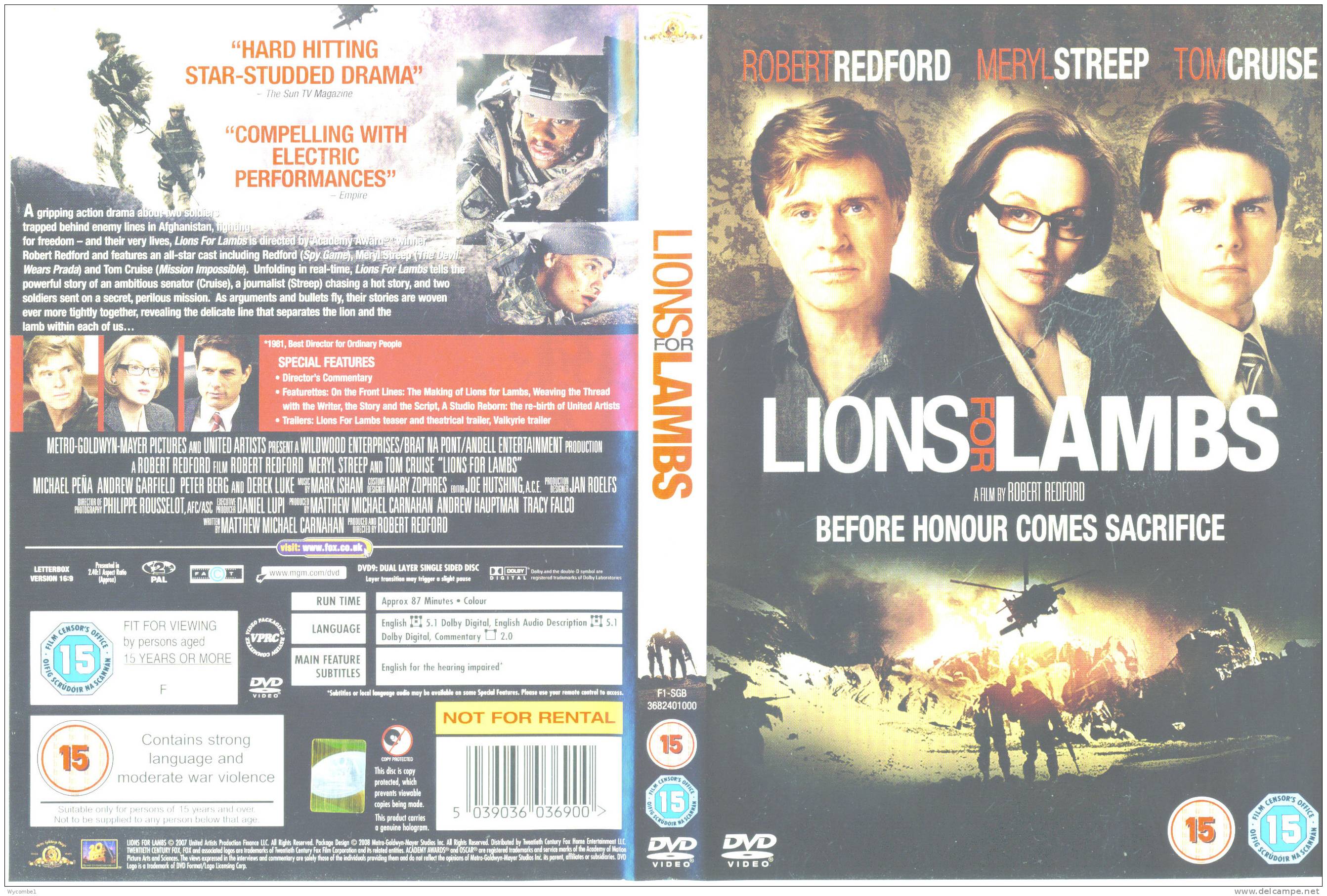 LIONS FOR LAMBS - Robert Redford (Details In Scan) - Action, Adventure