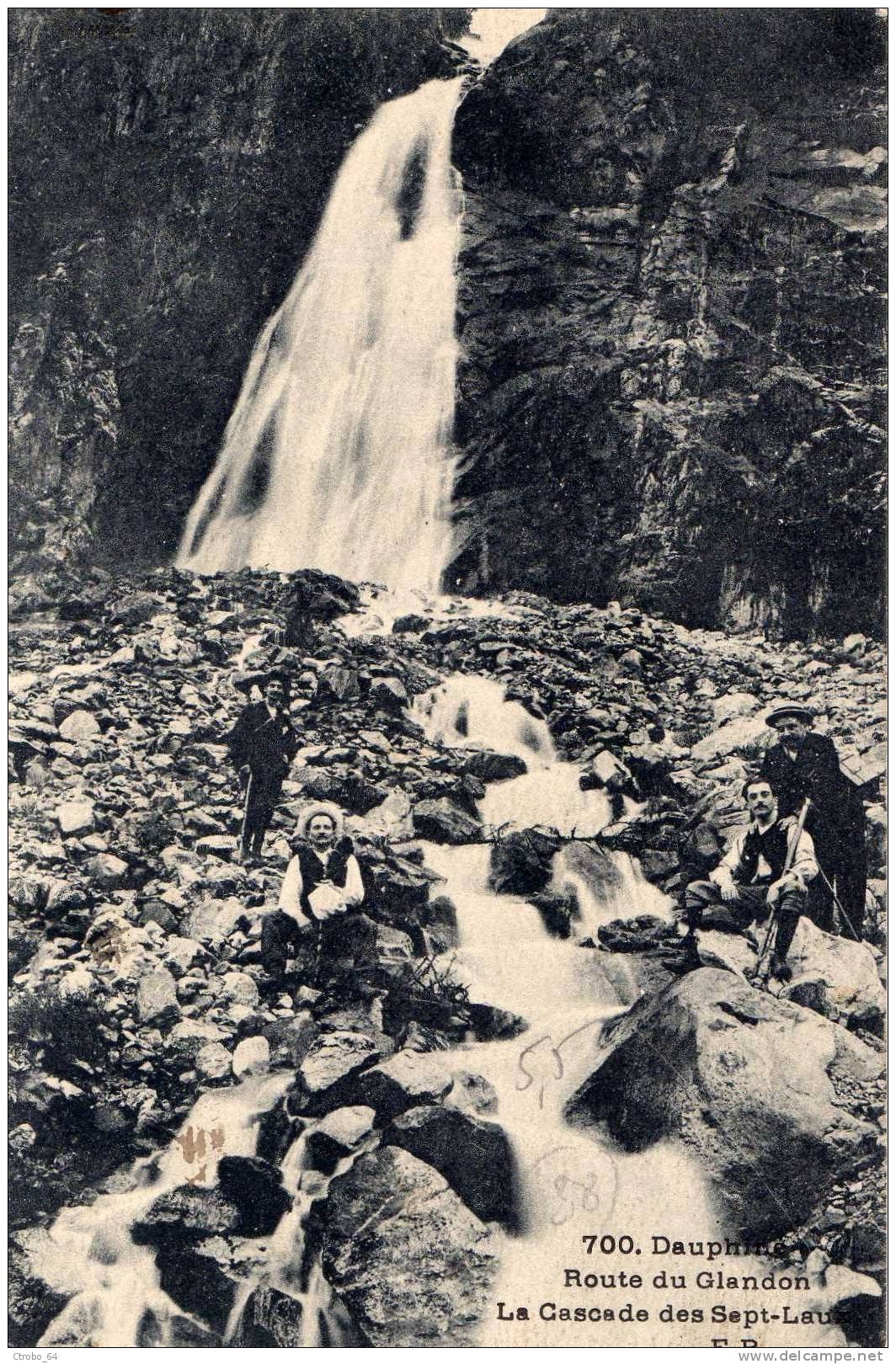 CPA Route Du Glandon 38 - La Cascade Des Septs-Laux - Chanas