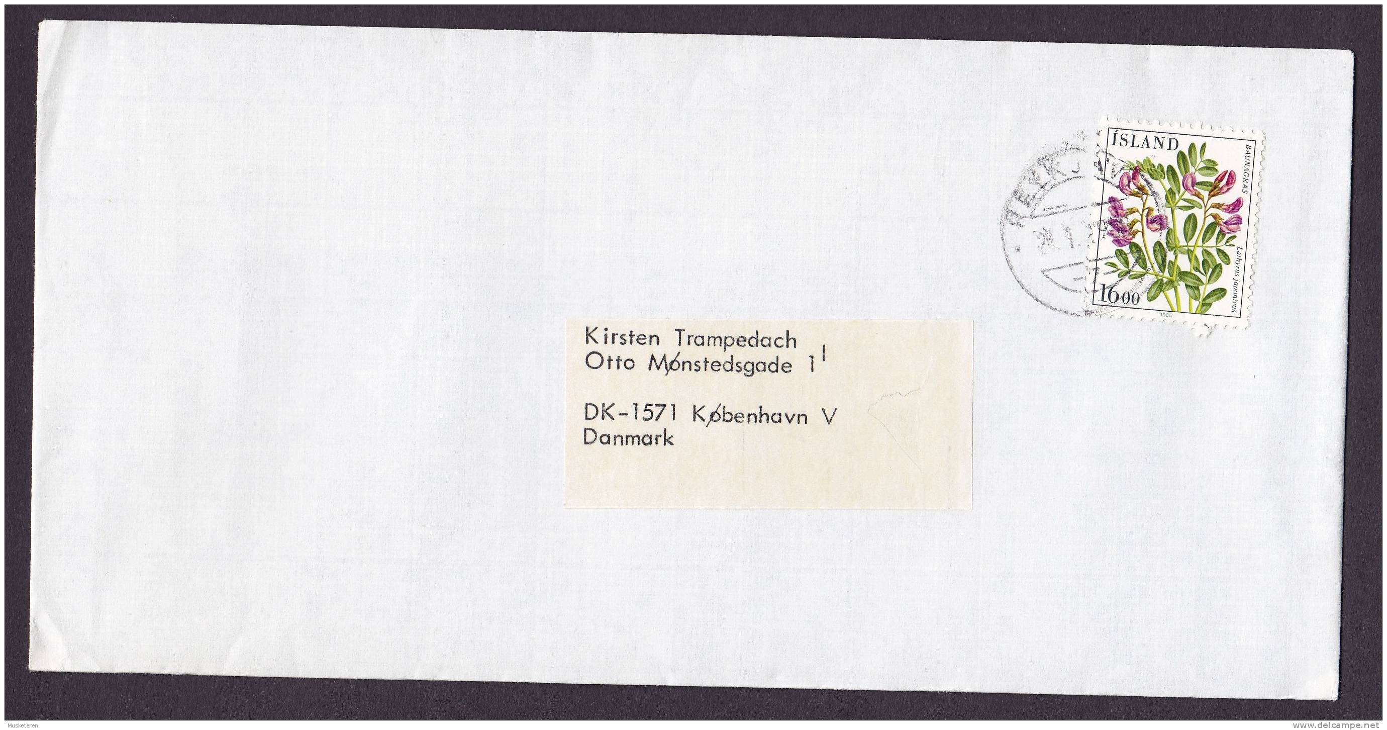 Iceland REYKJAVIK 1985 Cover To KØBENHAVN V. Denmark - Brieven En Documenten