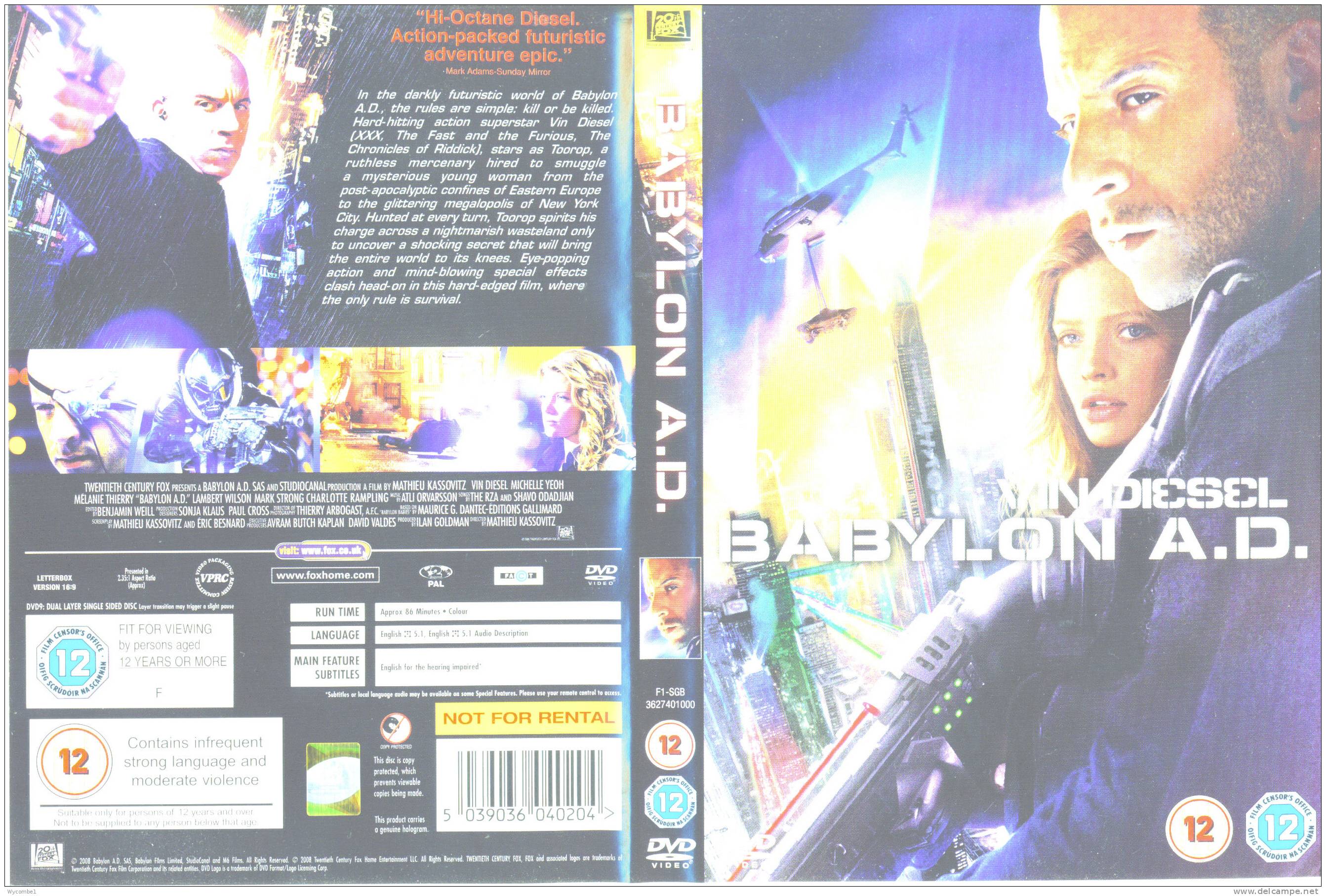 BABYLON A.D. - Vin Diesel (Details In Scan) - Science-Fiction & Fantasy