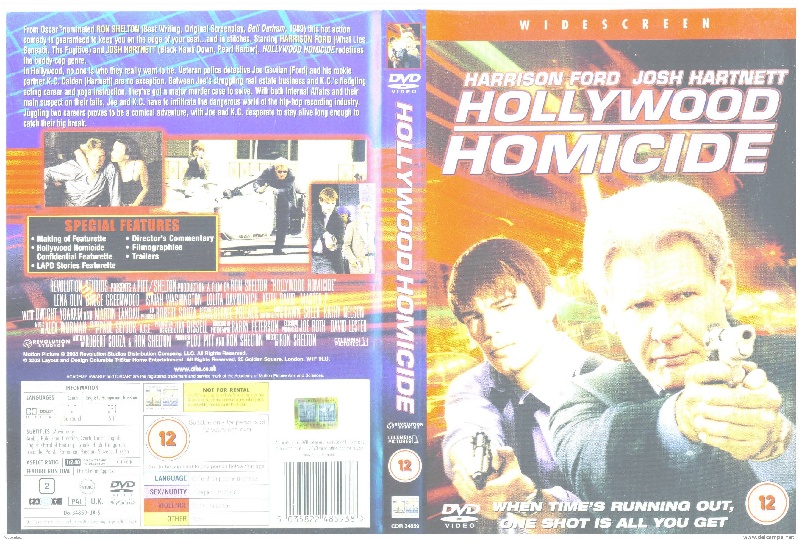 HOLLYWOOD HOMICIDE - Harrison Ford (Details In Scan) - Comedy