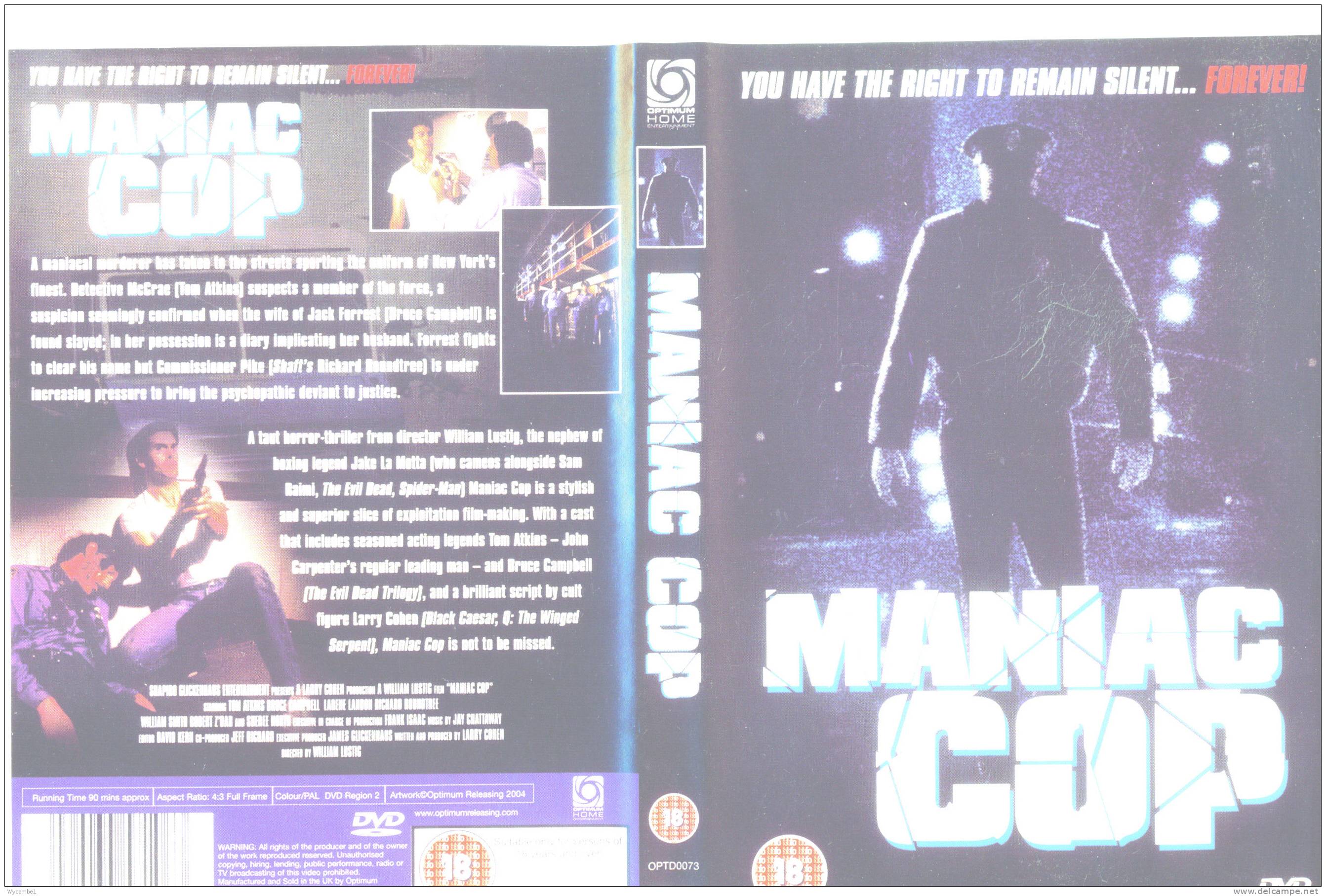 MANIAC COP - Tom Atkins (Details In Scan) - Horror