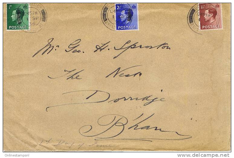 Great Britain: 1936 Firdst Day Cover (cancel 1 Sep 36) Dorridge - ....-1951 Pre-Elizabeth II