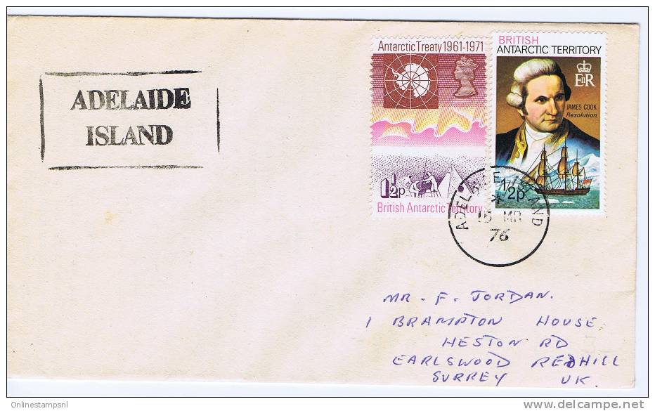 British Antarctic Territory  1976 Cover UK  From Adelaide Island - Altri & Non Classificati