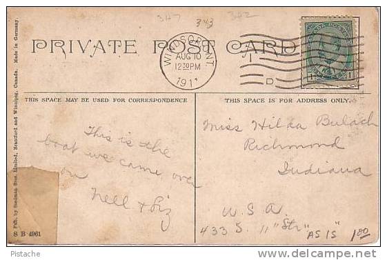 Windsor Ontario Canada - Steamer Excelsior Boat - Bateau Vapeur - Written 1911 - Condition : See 2 Scans - Steamers