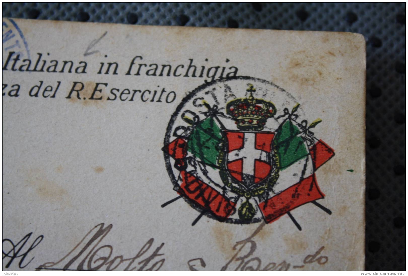 MILITARIA CARTE EN FRANCHISE MILITAIRE ITALIA  DALE FRONTE 19-7-1917 &gt; CENSURE VERIFISCATO PER ...GUERRA WAR CASAPINT - Macchine Per Obliterare (EMA)