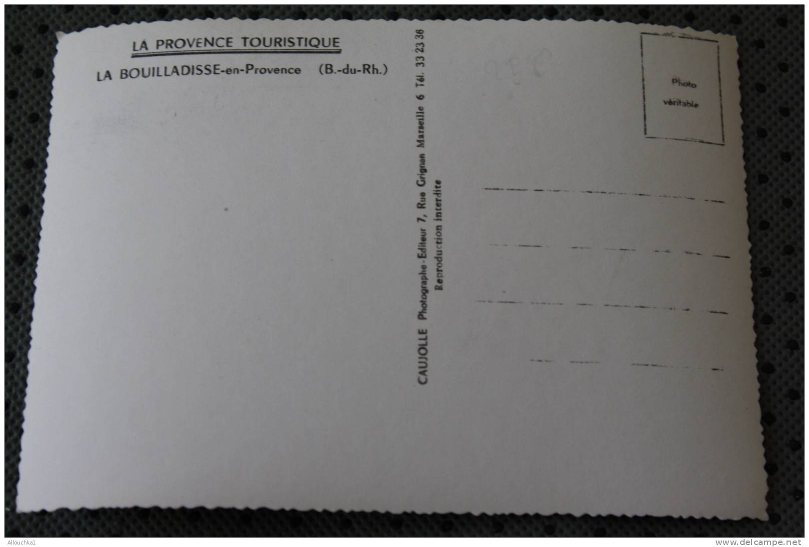 CPSM LA BOUILLADISSE  EN PROVENCE  BDR 13 &gt; PHOTO VERITABLE - La Bouilladisse