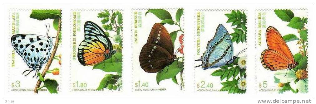 Hong Kong / Fauna / Insects / Butterflies - Unused Stamps