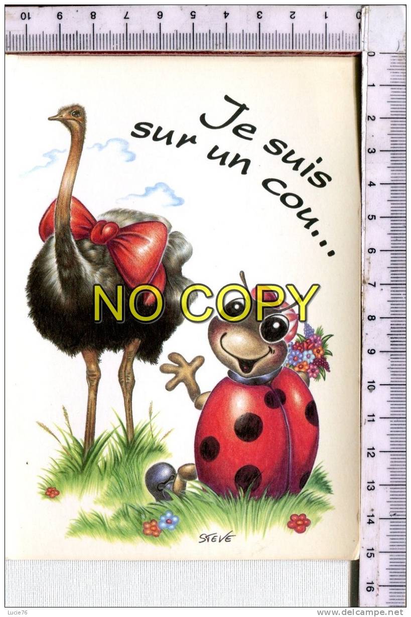 COCCINELLE  - BEETLES    -  Illustration  Humoristique -   Je Suis Sur Un Cou... - Insecten