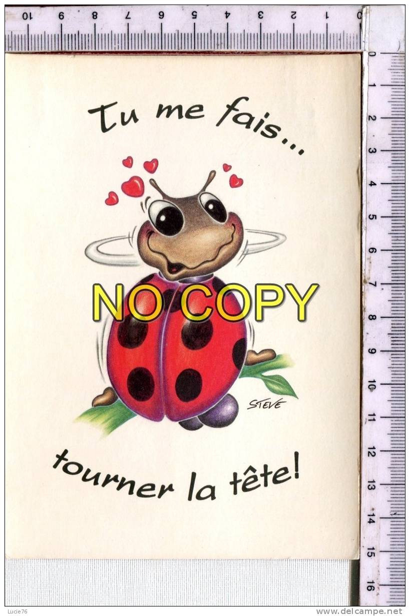 COCCINELLE  - BEETLES    -  Illustration  Humoristique -    Tu Me Fais...   Tourner Ma Tête ! - Insetti