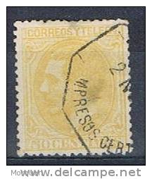 Sello 50 Cts Alfonso XII 1879, VARIEDAD Amarillo, Edifil Num 206 A º - Used Stamps