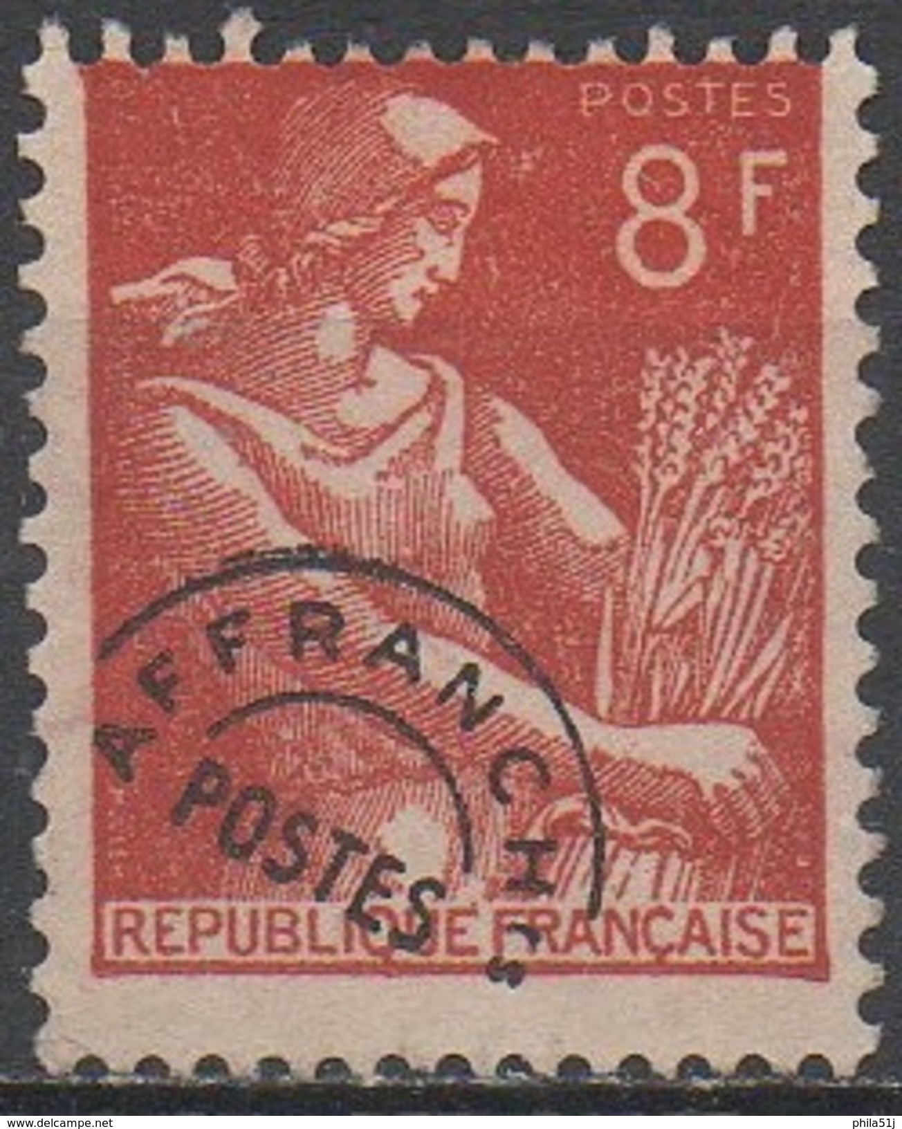 FRANCE  N°108__OBL VOIR SCAN - 1953-1960