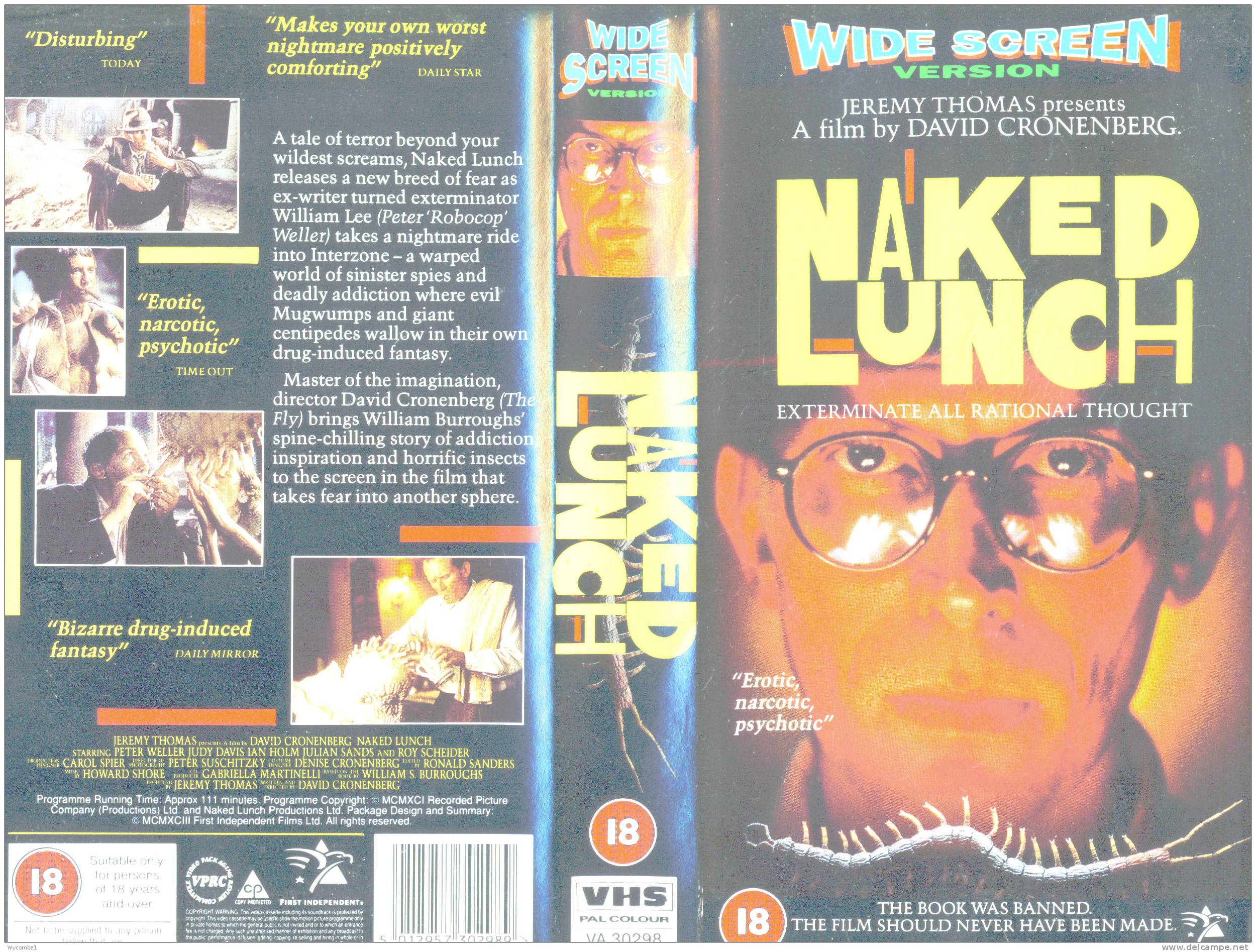 NAKED LUNCH - Peter Weller (Details On Scan) - Horreur