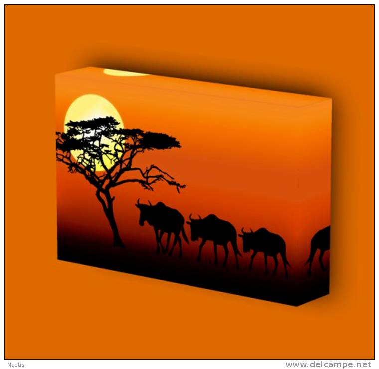 Canvas Art Print On Stretcher Bars, Animal, Tier, Savanna, Africa, Sunset - Prints & Engravings