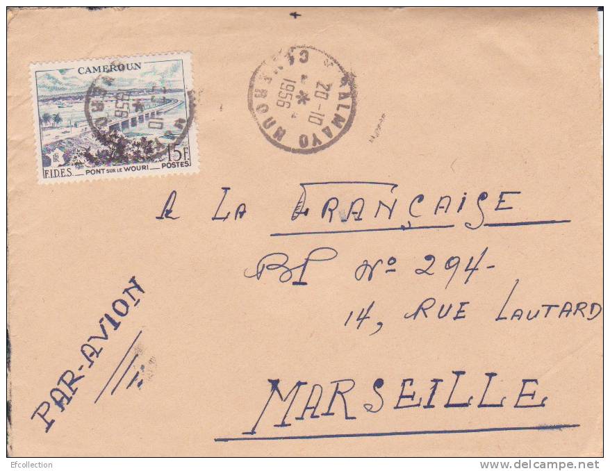 Afrique,Cameroun,Nyong Et So´o,Mbalmayo Le 20/10/1956 > France,lettre,Colonies - Lettres & Documents