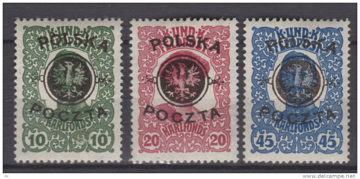 Pologne N° 108 / 110 Neufs Avec Charnière * - Unused Stamps