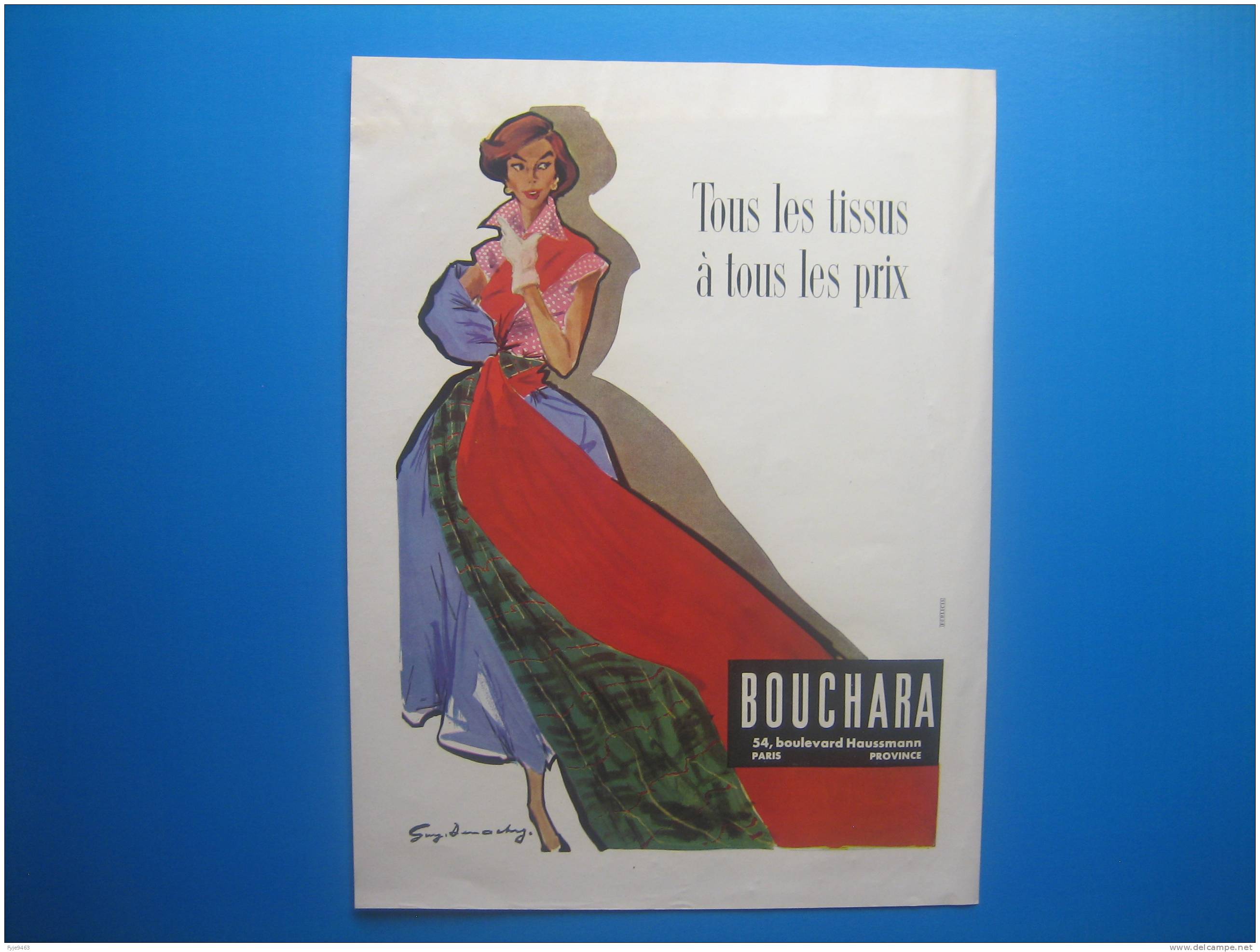 Publicité 1953 BOUCHARA (illustrateur Guy Demachy) - Publicités