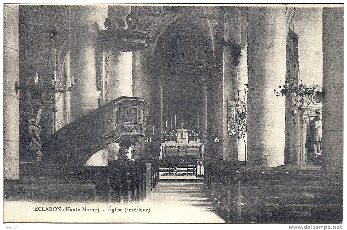 CPA Eclaron - Eglise (intérieur) - Eclaron Braucourt Sainte Liviere