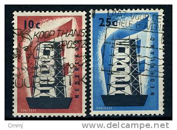 1956 - EUROPA UNION - OLANDA -  PAESI BASSI - NEDERLAND - NETHERLANDS -  Scott. Nr. 368/69 - Used - ( F1607...) - Usati