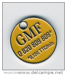 Jeton Caddie  G.M.F - Trolley Token/Shopping Trolley Chip