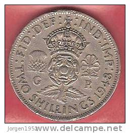 GREAT BRITAIN    # COLONIES INDIA TWO SHILLINGS  FROM YEAR 1948 - Kolonies