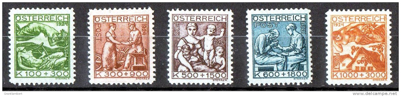 Austria 1923 Artists' Charity Fund - Set Of 5 MNH- MH  SG 563-567 - Neufs