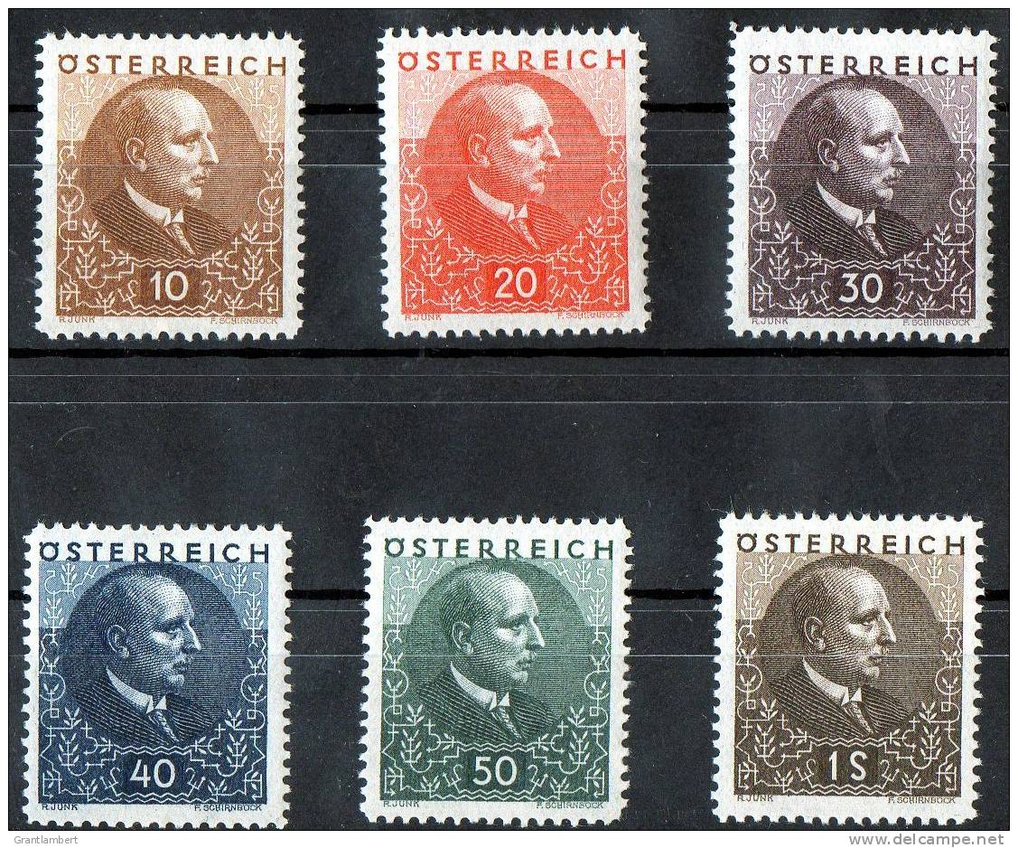 Austria 1930 Miklas - Anti-tuberculosis Fund Set Of 6 Mostly MNH  SG 660-665 - Ungebraucht