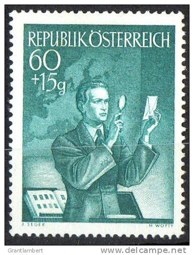 Austria 1950 Stamp Day. Philatelist 60g + 15g Mint No Gum  SG 1222 - Neufs