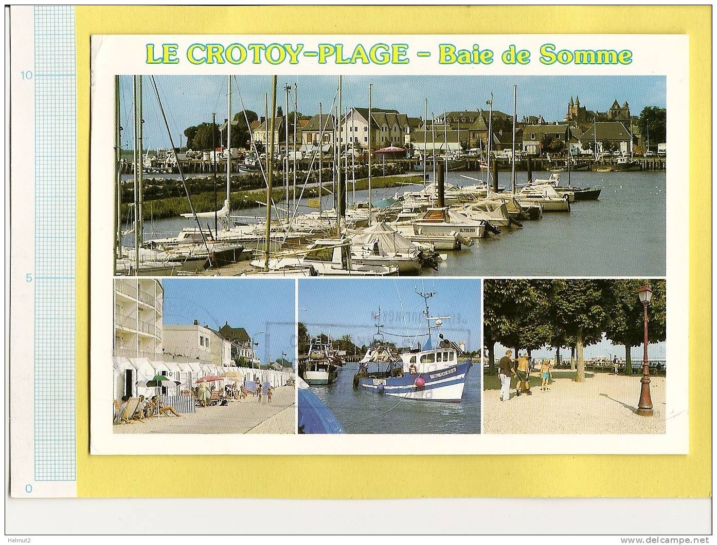 CPM MV340 - LE CROTOY PLAGE Baie De Somme - Multivues Port Pétanque Plage (voir Descr 2scan) RARE Circulé 2000 St-Valery - Le Crotoy