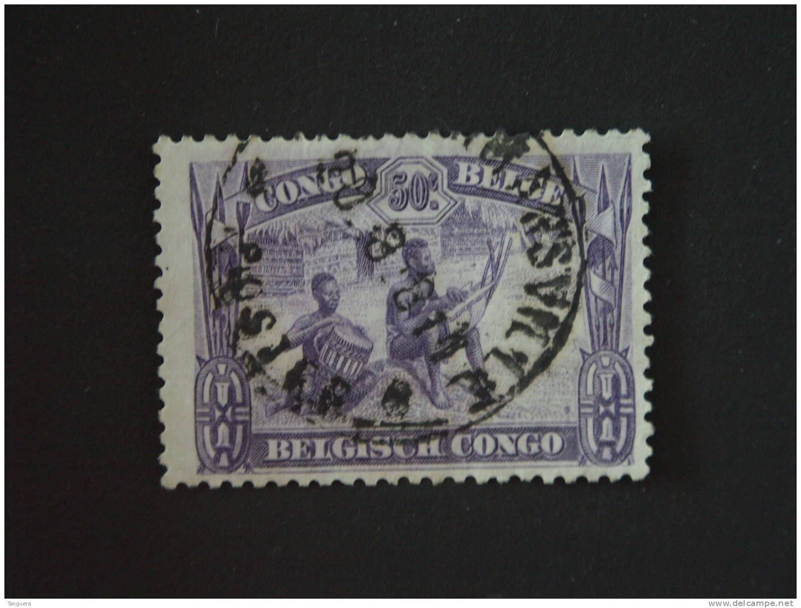 Belgisch Congo Belge 1931 Musiciens Et Lac Leopold II Muzikanten Yv COB 173 O - Gebraucht