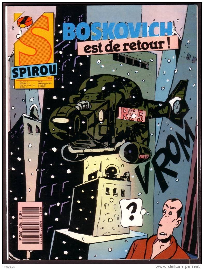 SPIROU N° 2586 - Année 1987 - Couverture "BOSKOVITCH" De Cossu. - Spirou Magazine