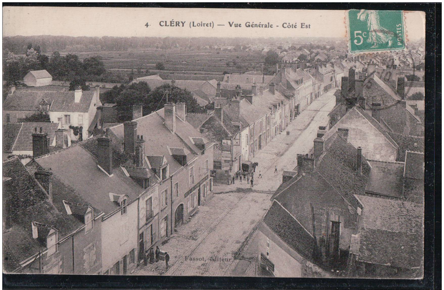 CLERY - Vue Générale - Côté Est - Chatillon Coligny