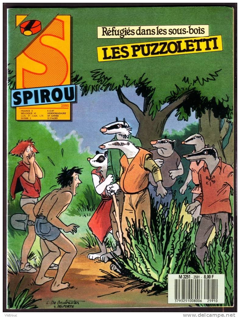 SPIROU N° 2591 - Année 1987 - Couverture "LES PUZZOLETTI" De Delporte Et De Brabanter . - Spirou Magazine