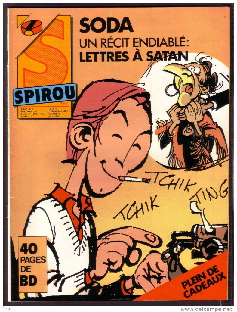 SPIROU N° 2592 - Année 1987 - Couverture "SODA" De Warnant Et Tome. - Spirou Magazine