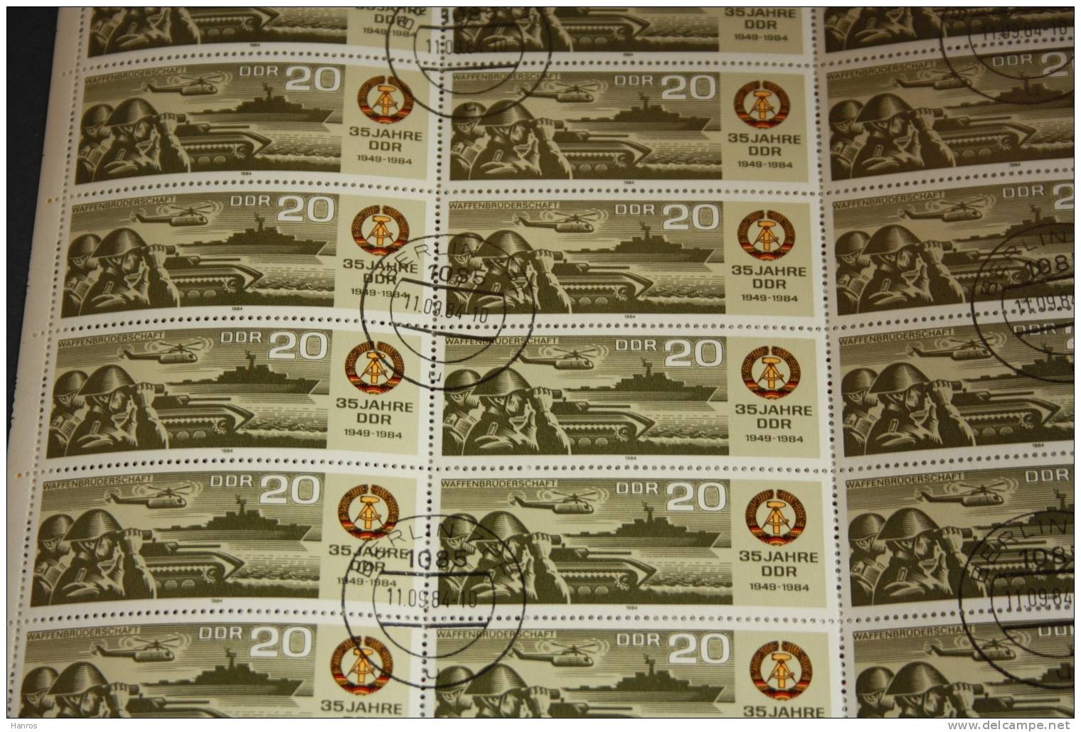 Bogen, 1984, 35 Jahre DDR, 20 Pfg.Minr. 2894 - Andere & Zonder Classificatie