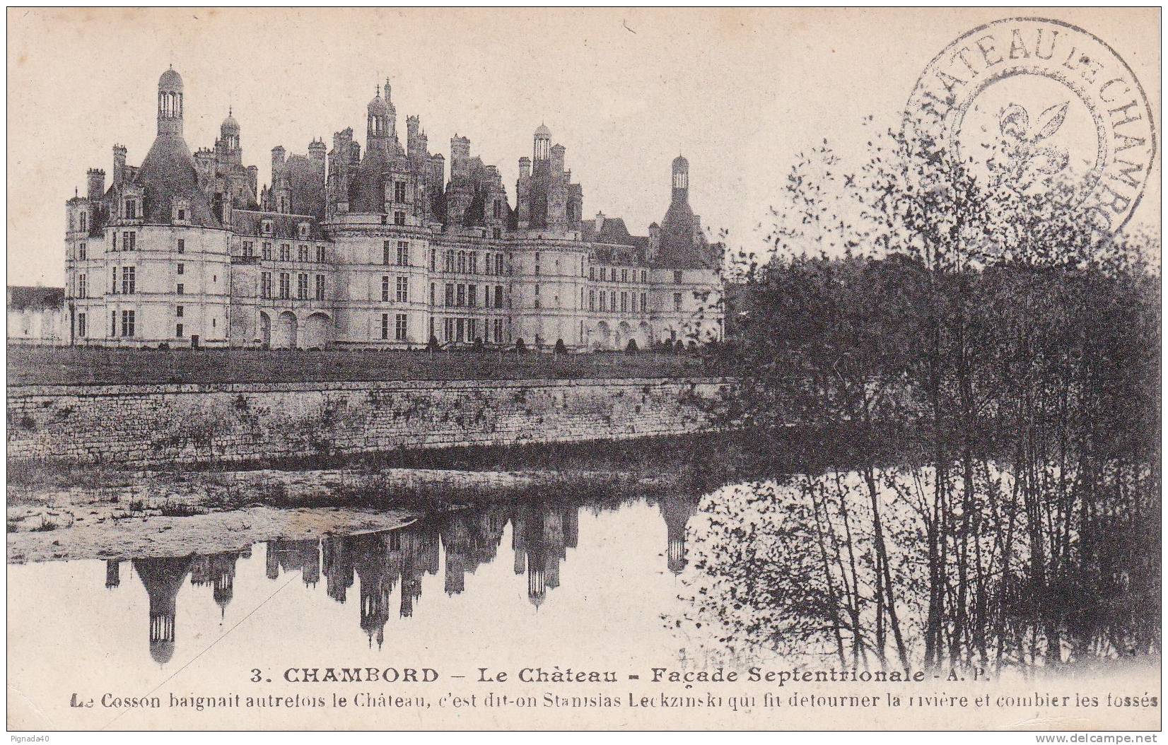 Cp , 41 , CHAMBORD , Le Château , Façade Septentrionale - Chambord