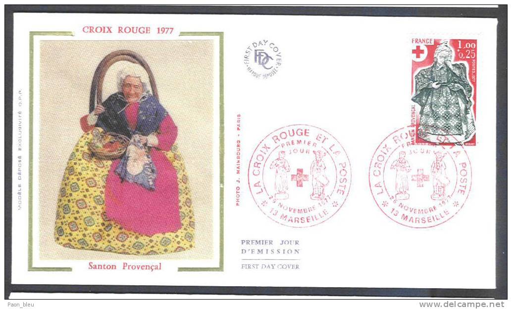 France - FDC - H&T N° 1960 Croix-Rouge - Santon De Provence - Guérisseuse - 1970-1979