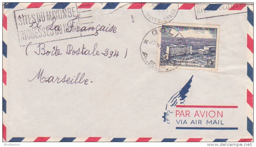 Congo,Niari,Dolesie     Le 27/05/1957 > France,lettre Par Avion,Colonies,sites Du Mayombé Richesses Du Niari - Briefe U. Dokumente